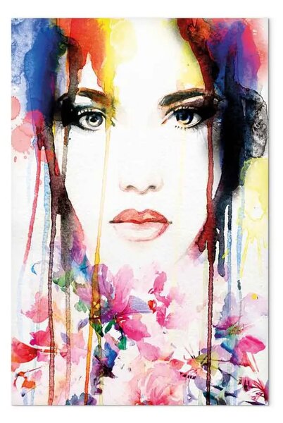 Quadro moderno Signora Colorata