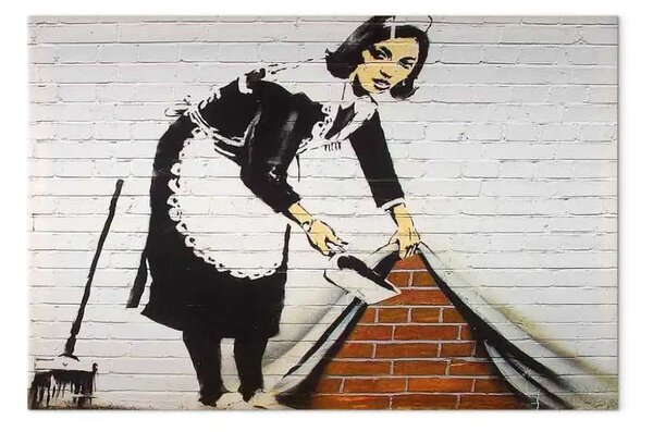 Quadro su tela Cameriera a Londra Banksy