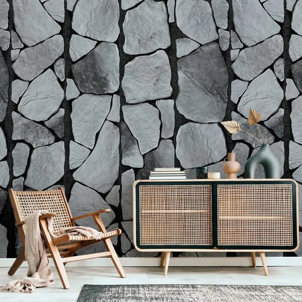 Carta da parati design Grigio delle rocce