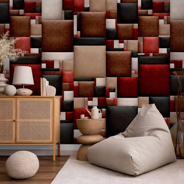 Carta da parati design Puzzle di pelle