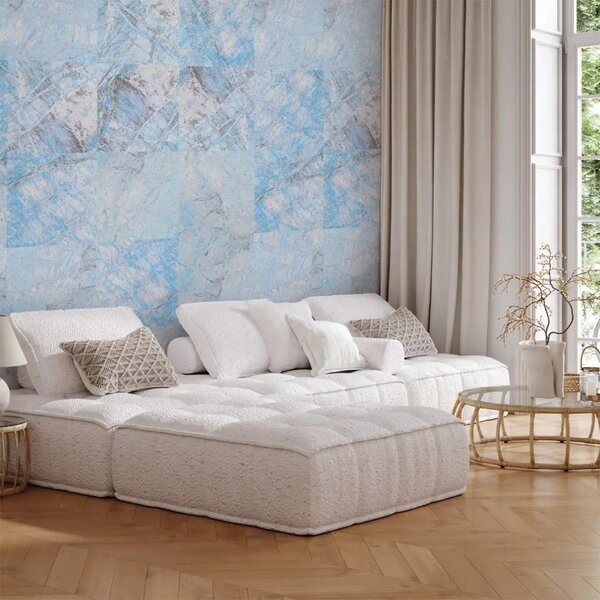 Carta da parati design Marmo blu