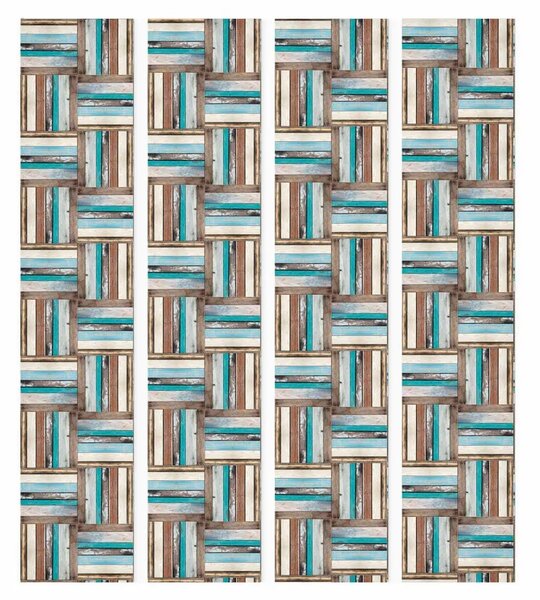 Tappezzerie Intreccio di colori in legno