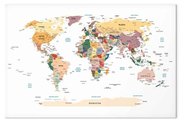Quadro Mappa del mondo: Viaggiare nel mondo