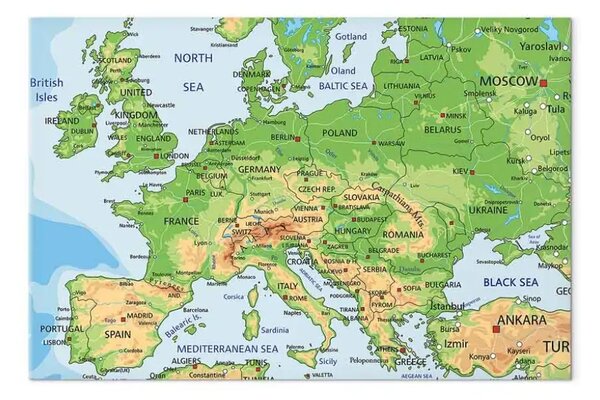 Quadro Mappa dell'Europa
