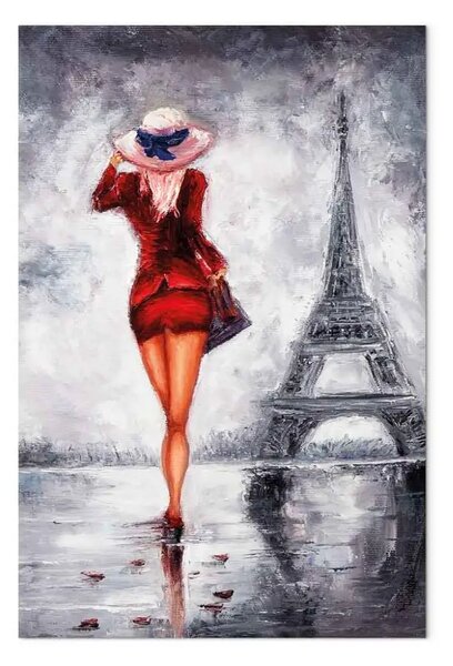 Quadro moderno Signora a Parigi
