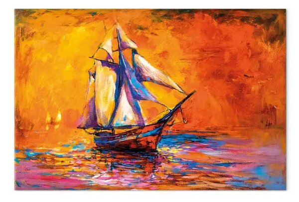 Quadro Oceano al tramonto