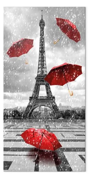 Quadro contemporaneo Parigi: ombrelli rossi