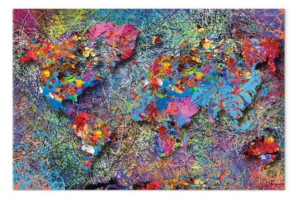 Quadro contemporaneo Mappa jackson pollock ispirazione