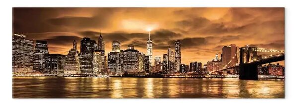 Quadro su tela Città al tramonto - grattacieli a New York
