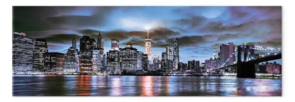 Quadro NYC: Lanterna urbana - panorama della città notturna