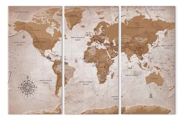 Quadro Mappa del mondo: Viaggi orientali