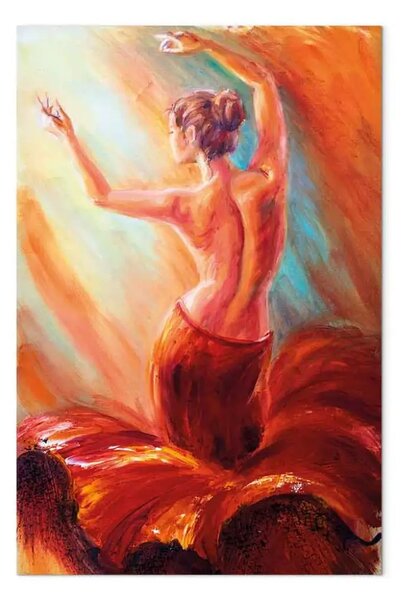 Quadro contemporaneo Ballerina di fuoco