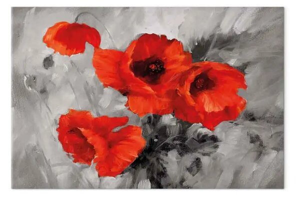 Quadro moderno Papaveri d'acciaio