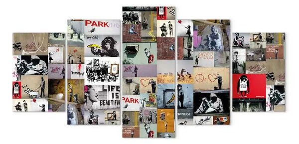Quadro moderno Arte del collage: Banksy IV