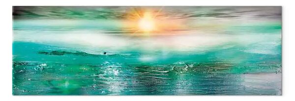 Quadro contemporaneo Tranquillità del paesaggio blu - luce solare sul mare
