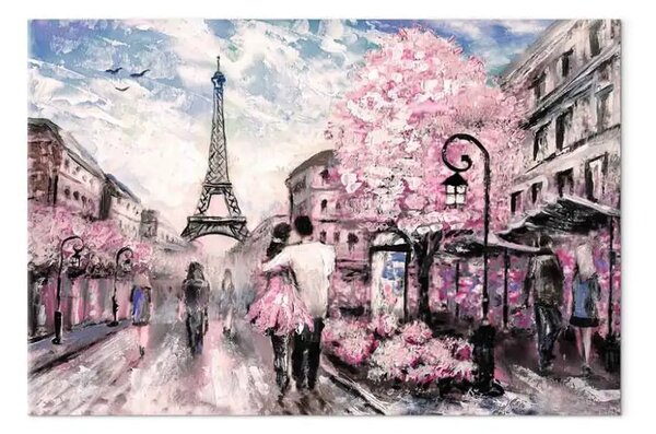 Quadro moderno Parigi rosa