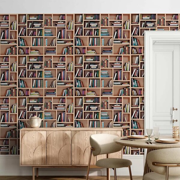 Carta da parati design Libreria