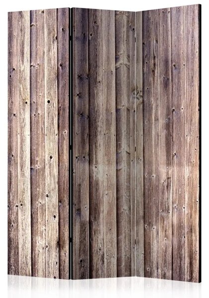 Paravento Fascino del legno - texture delle tavole di legno chiare marroni