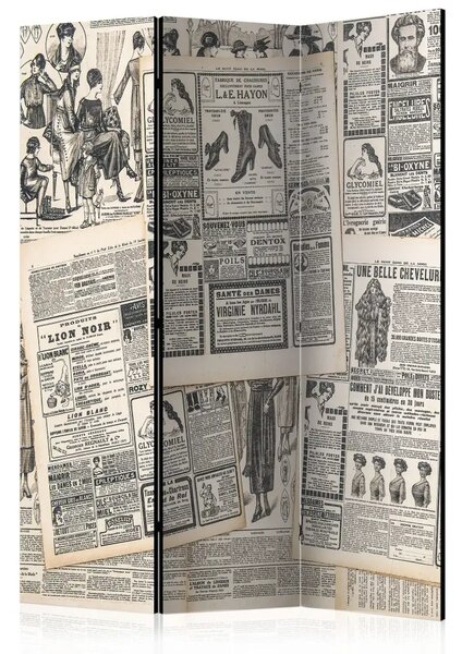 Paravento design Riviste d'epoca - giornali francesi in stile retrò