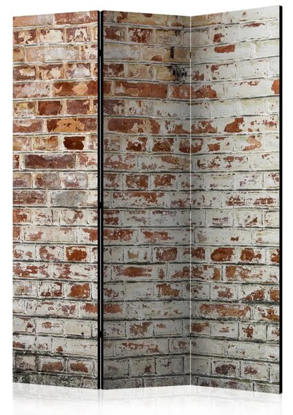 Paravento Muri della memoria - texture urbana di architettura in mattoni arancioni