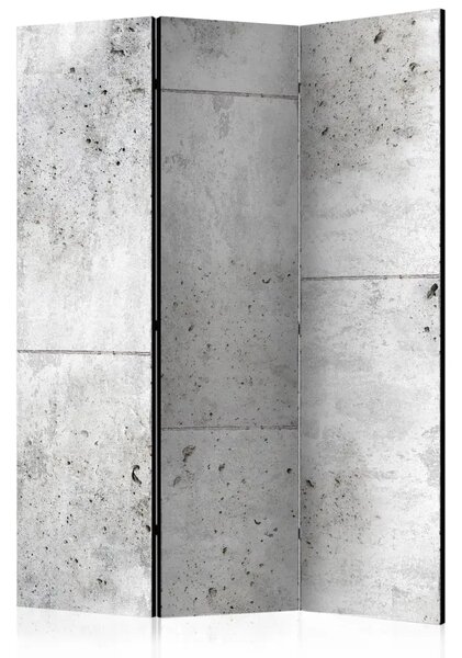 Paravento design Muro di cemento - texture chiara a mosaico di cemento grigio