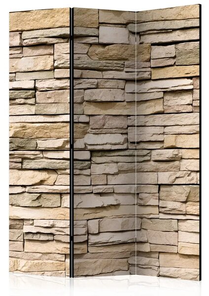 Paravento design Pietra decorativa - texture architettonica di mattoni di pietra beige