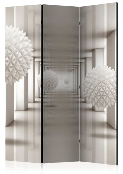 Paravento Porta verso il futuro - figure astratte in spazio