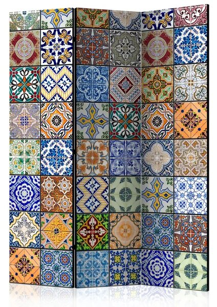 Paravento Mosaico colorato - texture in tema di pattern colorati