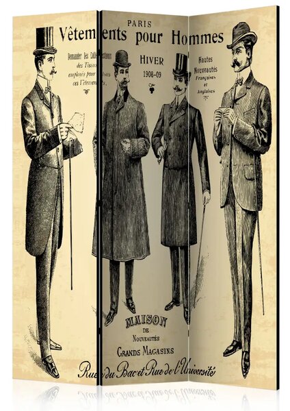 Paravento Vêtements pour Homme - uomini e scritte francesi in stile retro