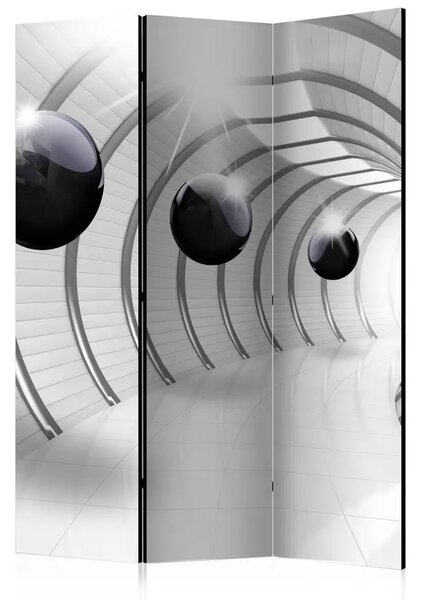Paravento design Tunnel futuristico - astrazione di figure geometriche nello spazio