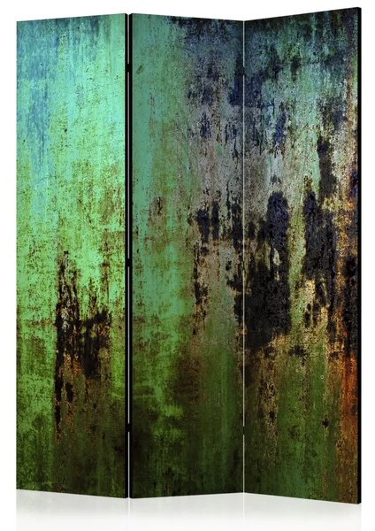Paravento separè Enigma smeraldo - texture metallica di verde chiaro