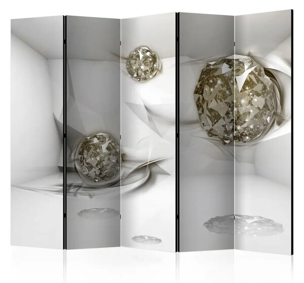 Paravento design Diamanti astratti II - figure geometriche nel bagliore di cristallo
