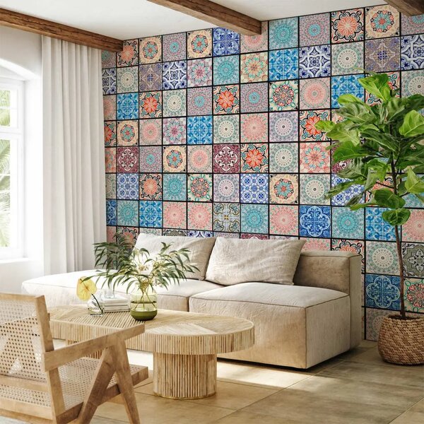 Carta da parati design Ornamenti colorati