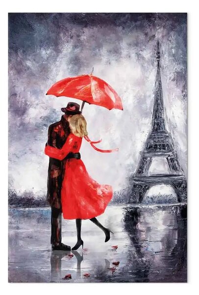 Quadro contemporaneo Amore a Parigi
