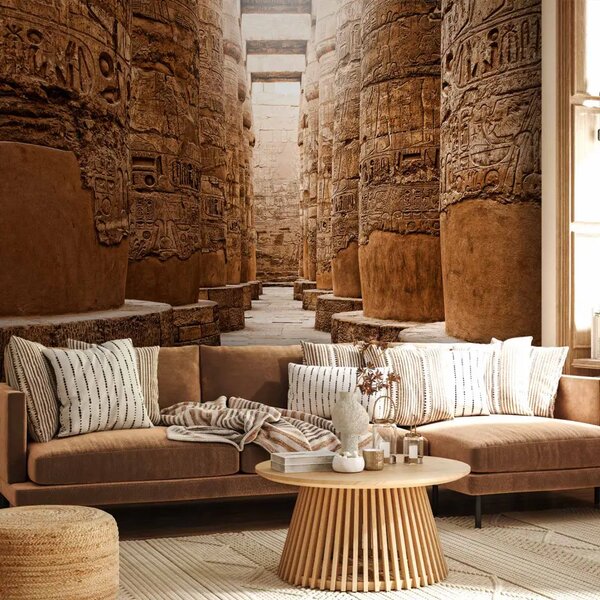 Carta da parati Tempio di Karnak Egitto - motivo di architettura antica in pietra