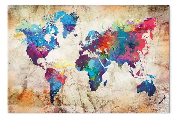 Quadro moderno Mappe del mondo: Stile urbano