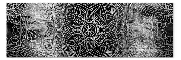 Quadro Mandala: Profondità grigie