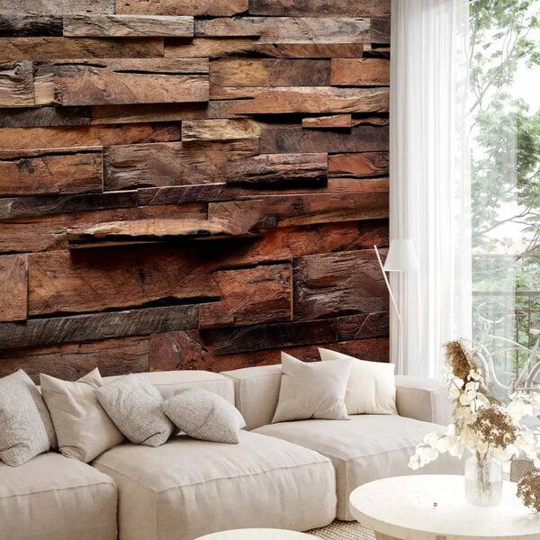 Carta da parati moderna Stile rustico: cottage nella foresta