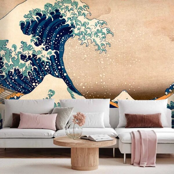 Carta da parati moderna Hokusai: Grande onda a Kanagawa (Riproduzione)