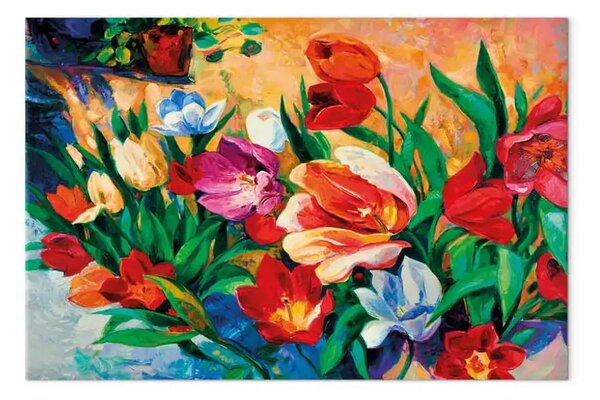 Quadro contemporaneo Arte del colore: Tulipani