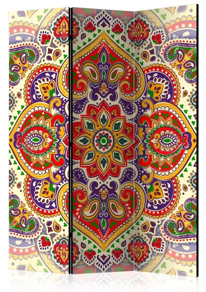 Paravento design Esotica Originalità - mandala colorata in stile orientale