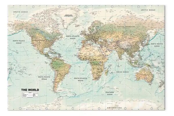 Quadro moderno Mappa del mondo: Un mondo bellissimo