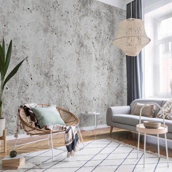 Carta da parati Stile urbano - muro di cemento grigio