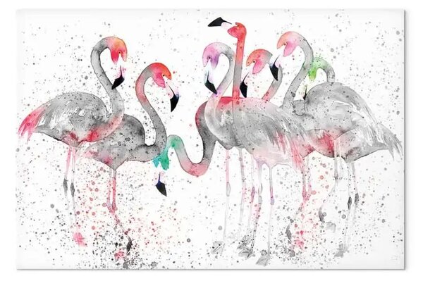 Quadro moderno Danza dei fenicotteri
