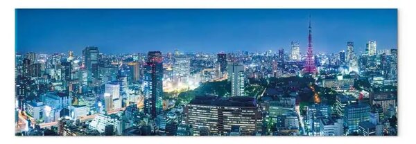Quadro contemporaneo Tokyo: Grattacieli - architettura notturna