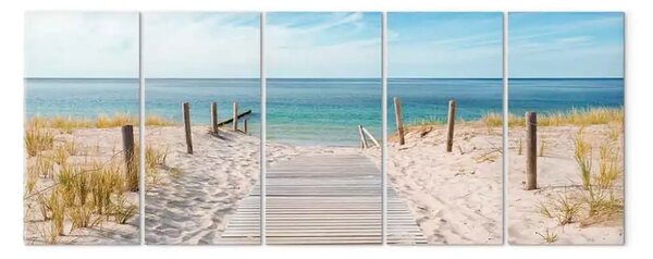 Quadro su tela Sentiero tranquillo - spiaggia e mare calmo