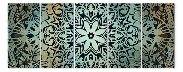 Quadro su tela Mandala verde
