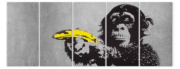 Quadro su tela Scimmia e banana
