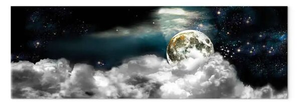 Quadro contemporaneo Luna tra le nuvole
