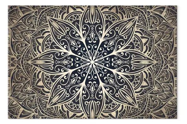 Quadro moderno Fiori orientali largo marrone
